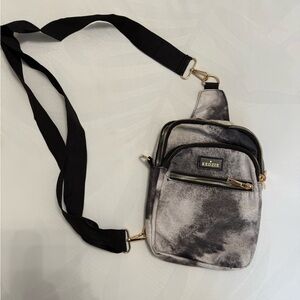 Kedzie Black and Gray Crossbody Bag